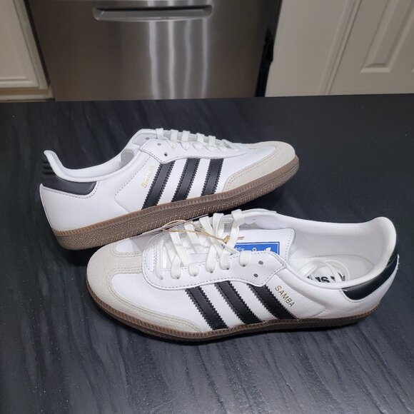 Adidas Samba OG Originals White/Black Big Kids 6.5/Women's 7.5/8 - Picture 9 of 16